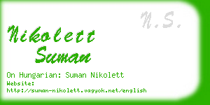 nikolett suman business card